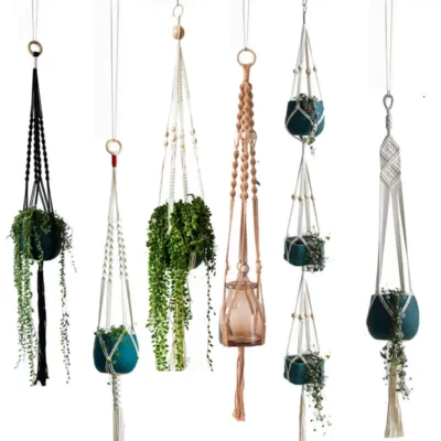 Handmade Macramé Plant Hanger for Wall Decoration