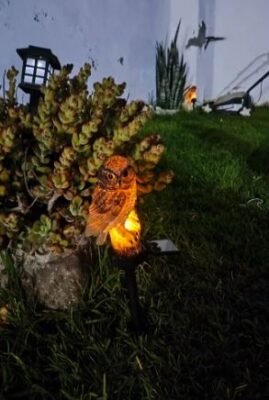 Enchanted Owl Solar Garden Lights photo review